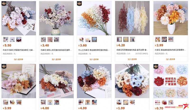 Cách order hoa giả chưng ngày Tết trên Taobao dễ dàng nhất