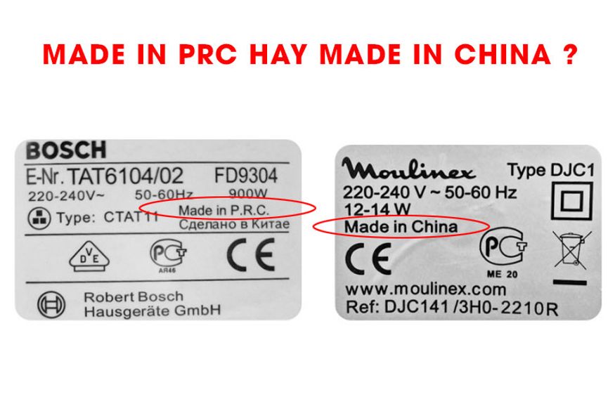 “Made in China” và “Made in PRC” thực chất là một 