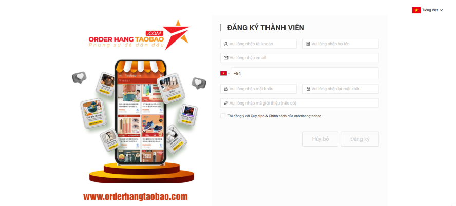 Đến với orderhangtaobao.com, cung cấp dịch vụ đặt hàng Quảng Châu tốt nhất cho khách hàng với phí dịch vụ thấp nhất thị trường, phí đặt cọc chỉ 30% giá trị đơn hàng