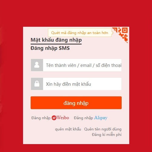 Truy cập Taobao ngay để kiểm tra tài khoản và đơn hàng