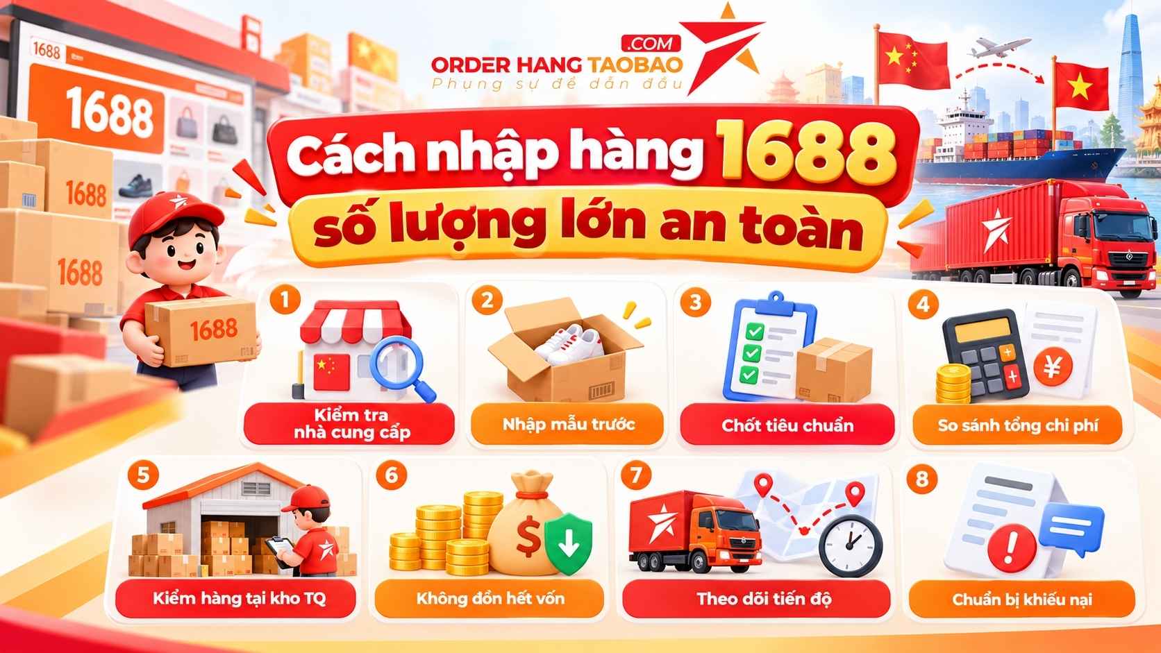 Cách nhập hàng 1688 số lượng lớn an toàn về Việt Nam 5 Cách nhập hàng 1688 số lượng lớn an toàn