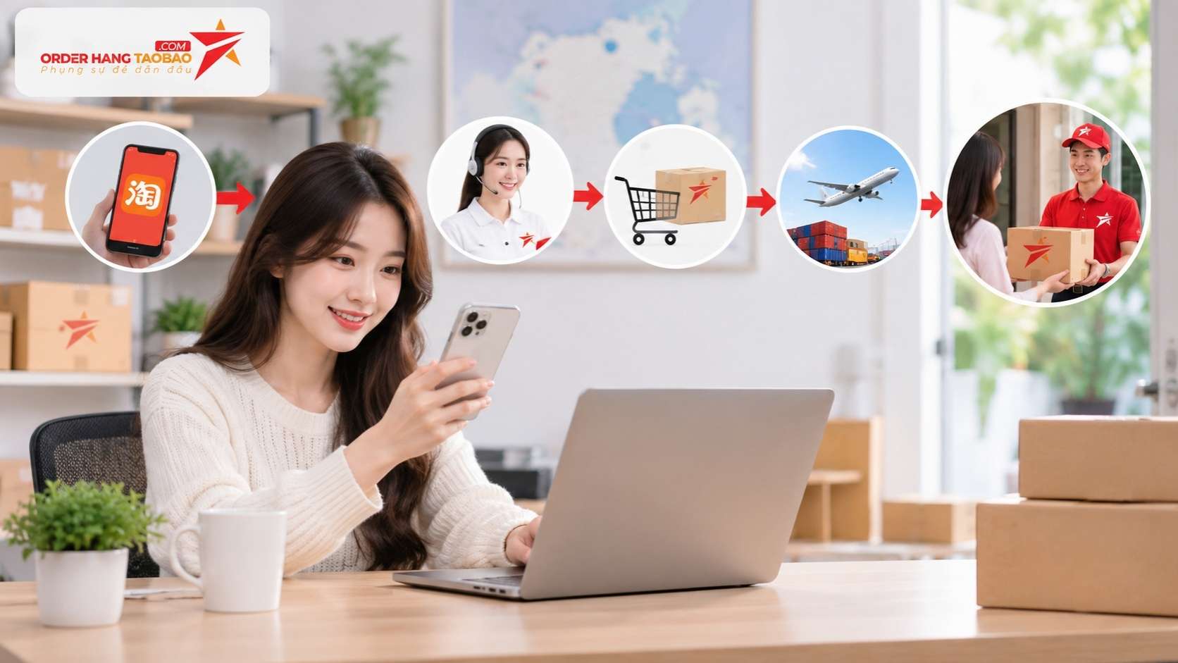 Cách nhận biết dịch vụ order hàng Taobao uy tín? 14 Có quy trình đặt hàng rõ ràng từ lúc gửi link đến khi nhận hàng