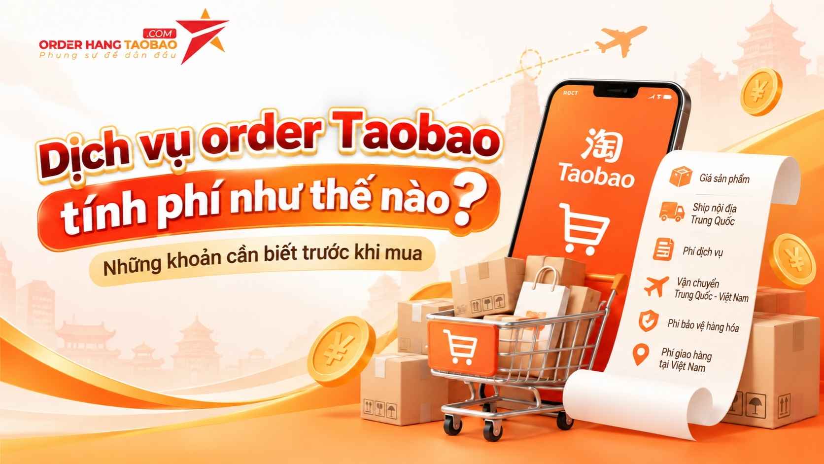 Dịch vụ order Taobao tính phí như thế nào Những khoản cần biết trước khi mua