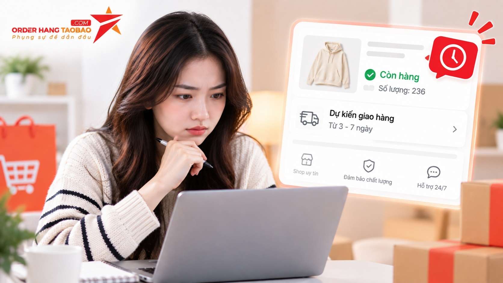Đặt hàng Taobao mùa sale: Cần lưu ý gì để tránh mua nhầm? 15 Kiểm tra tình trạng hàng và thời gian shop dự kiến giao