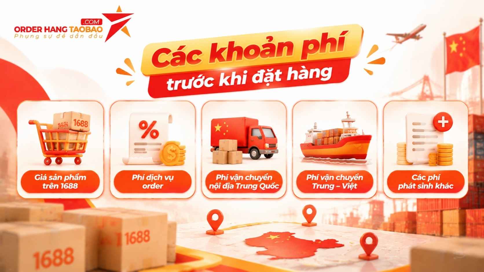 Những lưu ý khi thuê công ty order 1688 tránh rủi ro 7 các khoản phí trước khi đặt hàng