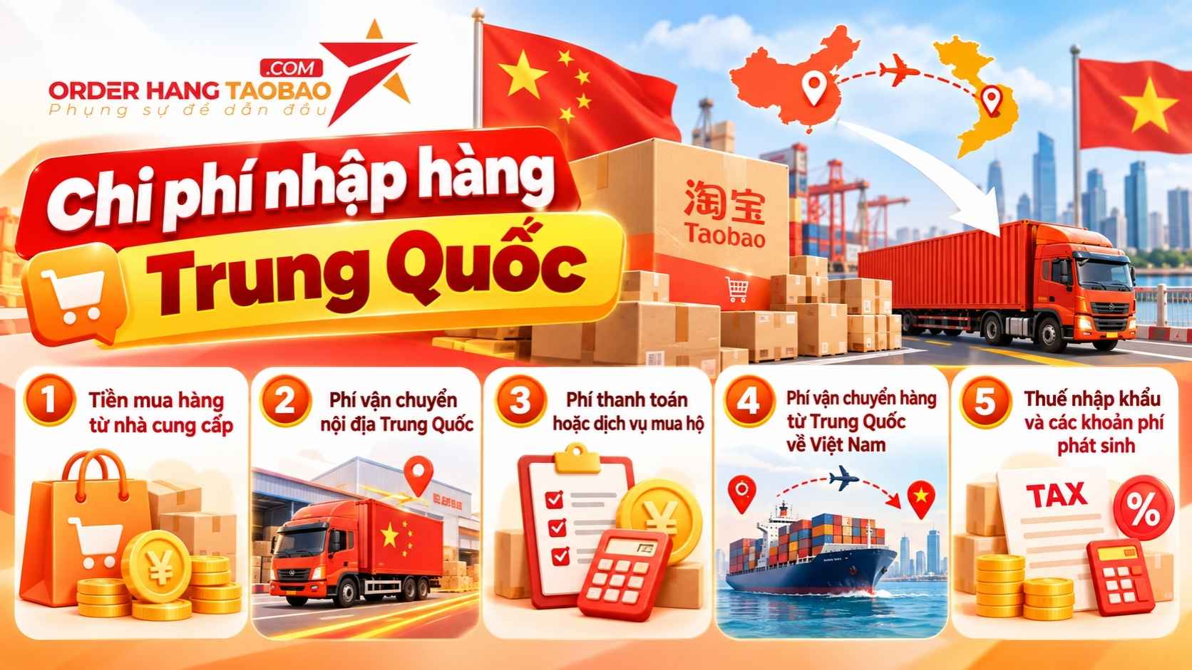 Nhập hàng Trung Quốc cần bao nhiêu vốn để bắt đầu? 5 Chi phí nhập hàng trung quốc