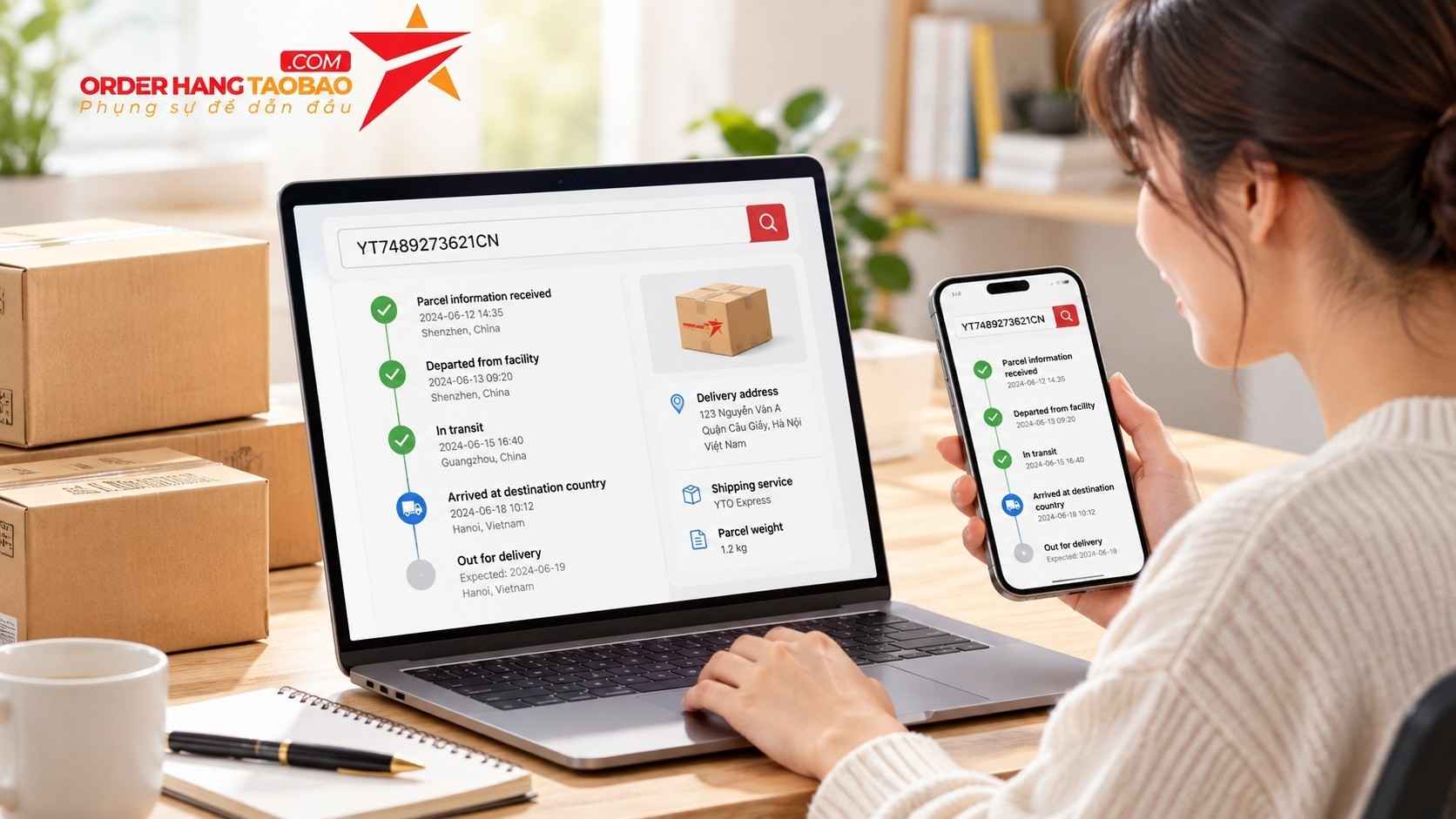 Nhập hàng Trung Quốc online bị treo đơn phải làm sao? 9 Kiểm tra mã vận đơn và thông tin giao hàng
