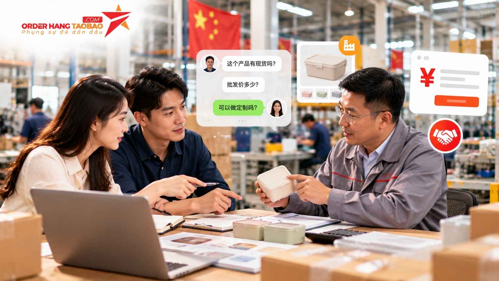 Liên hệ xưởng và thương lượng giá sỉ