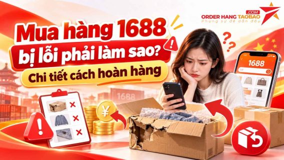 Mua hàng 1688 bị lỗi phải làm sao Chi tiết cách hoàn hàng