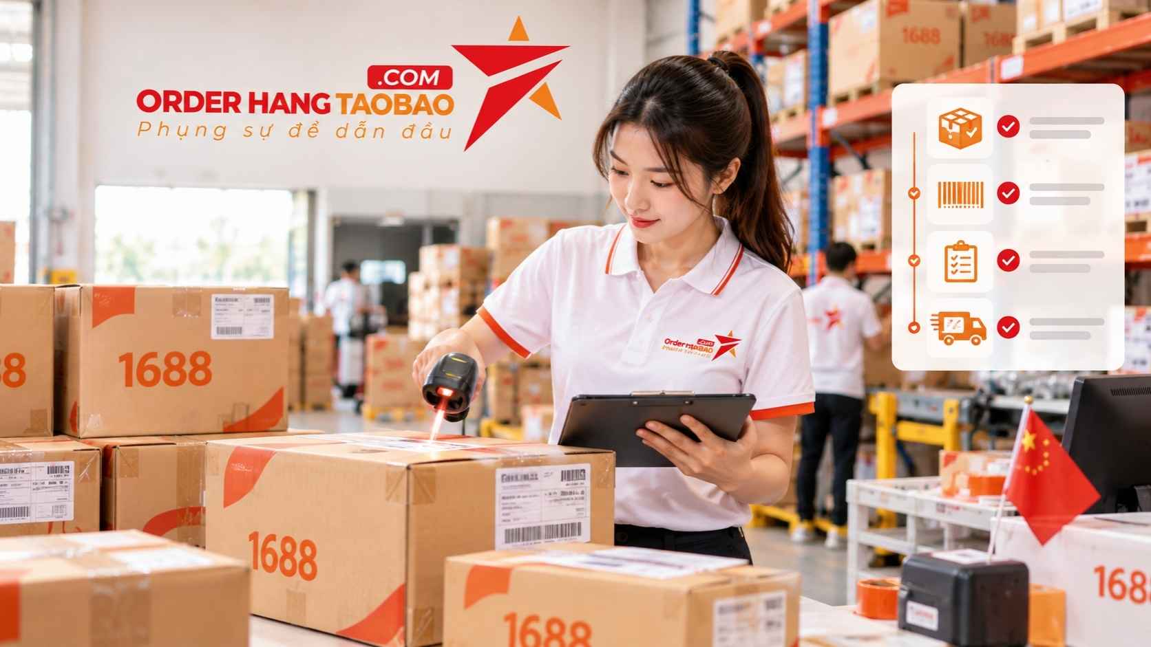 Dịch vụ mua hộ 1688 tại Orderhangtaobao hỗ trợ những gì? 13 Nhận và quản lý hàng tại kho Trung Quốc