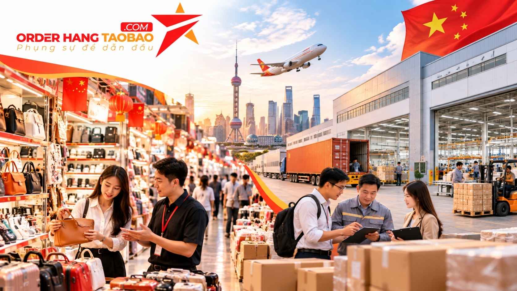 Trực tiếp sang Trung Quốc tìm nguồn hàng tại chợ đầu mối và nhà máy