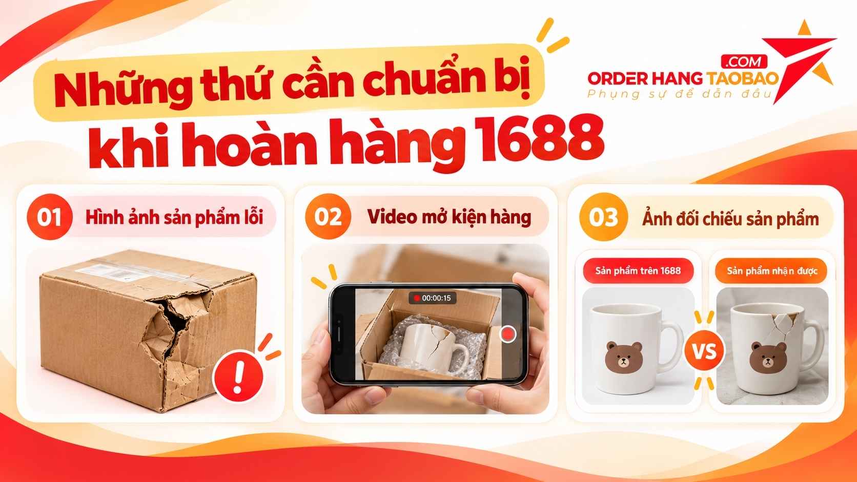 Mua hàng 1688 bị lỗi phải làm sao? Chi tiết cách hoàn hàng 6 những thứ cần chuẩn bị khi hoàn hàng 1688